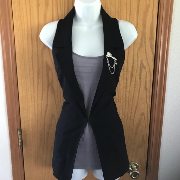 GUESS Formal Black Vest (Size Sm) - Picture 2 of 6